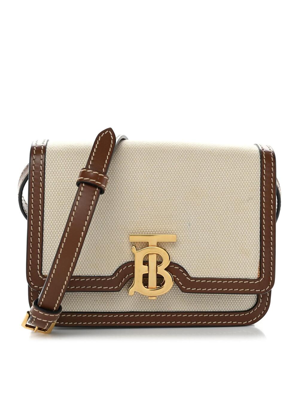 Burberry Canvas Calfskin Mini Tb Bag #362109B75B